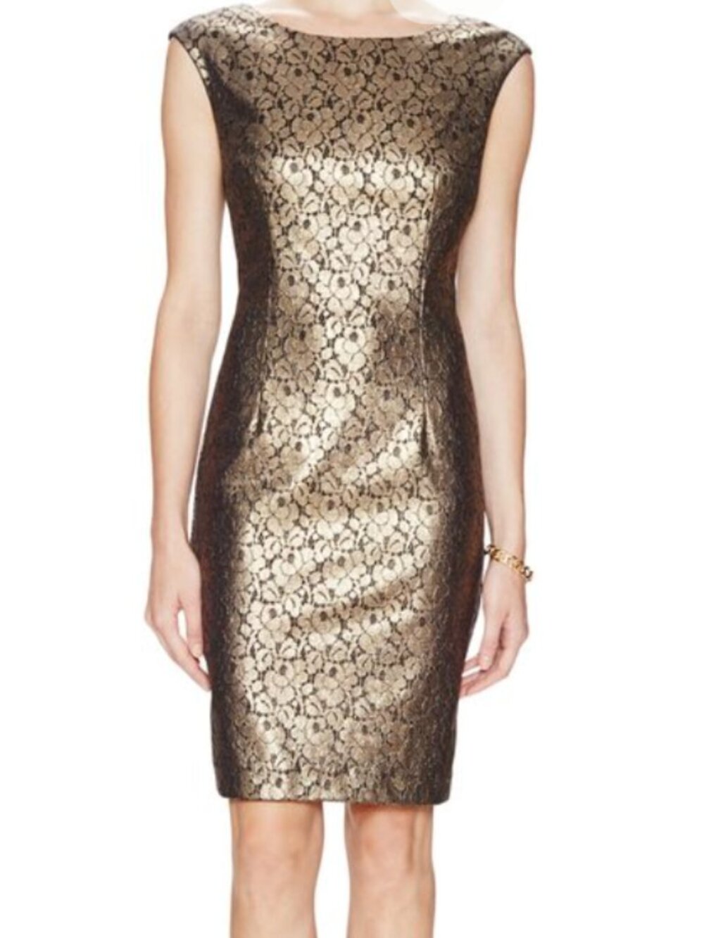 Trina Turk | Metallic Cocktail Dress | Gold Black | Size 6